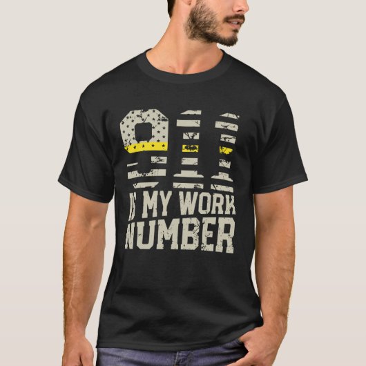 911は自分の作業番号作業手配オペレータ911の失敗 Tシャツ (正面)