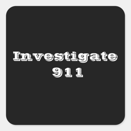 911を調査して下さい スクエアシール (正面)