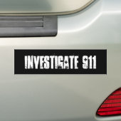 911を調査して下さい バンパーステッカー (車上)