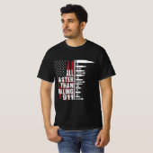 911アメリカ国旗の銃をダイヤルするよりも速く Tシャツ (正面フル)