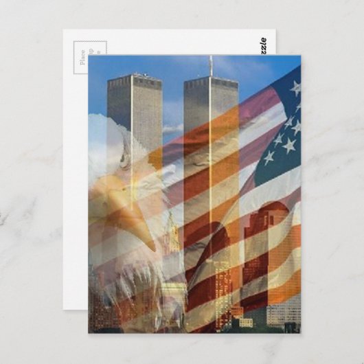 911イーグル国旗の塔 ポストカード (正面/裏面)