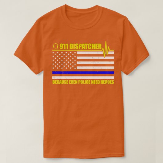 911オペレーター週間 アメリカ国旗 薄い青とゴー Tシャツ (デザイン正面)