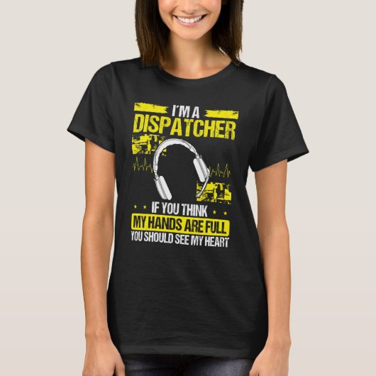 911オペレーター 火災および警察の緊急対応 Tシャツ (正面)