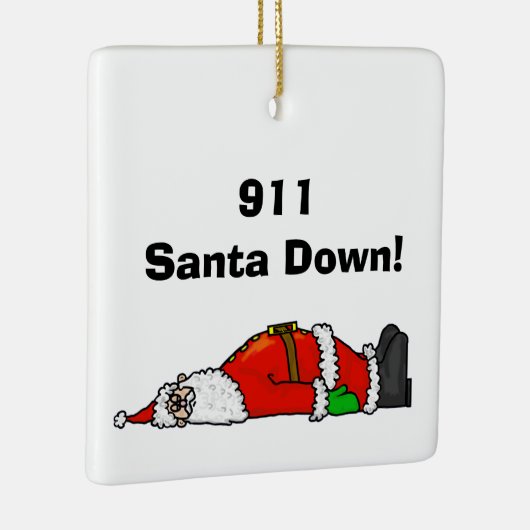 911サンタダウンクリスマスオーナメント セラミックオーナメント (右)