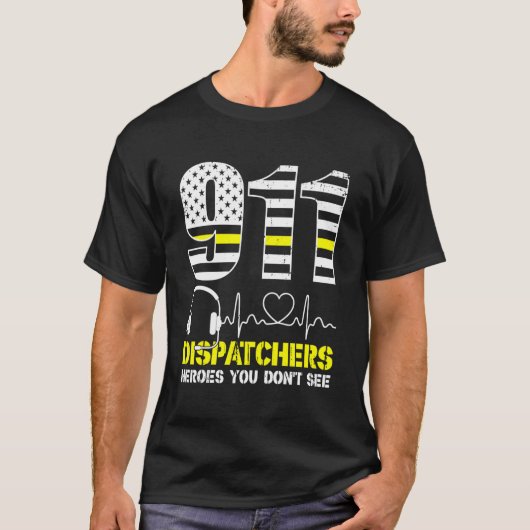 911ディスパッチャの英雄が表示されない911おもしろい Ope Tシャツ (正面)