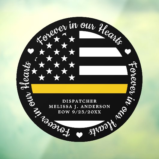 911ディスパッチャは永遠に私たちのハートで ウィンドウサイン (シート3)