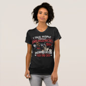 911ディスパッチャー 猫好きTシャツ Tシャツ (正面フル)