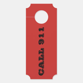 911ドアハンガーに電話： EZaZleMan -救 LIVES ドアノブサイン