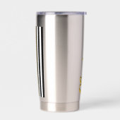 911パーソナライズされた Dispatcherシン金ゴールド線フラグ 保温保冷タンブラー (左面)