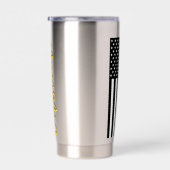 911パーソナライズされた Dispatcherシン金ゴールド線フラグ 保温保冷タンブラー (右面)