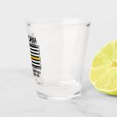 911パーソナライズされた Dispatcherフラグシン金ゴールドライン ショットグラス (右)