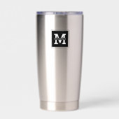 911パーソナライズされた Dispatcherフラグシン金ゴールドライン 保温保冷タンブラー (背面)