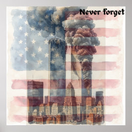 911メモリアルアートプリント Never Forget ポスター