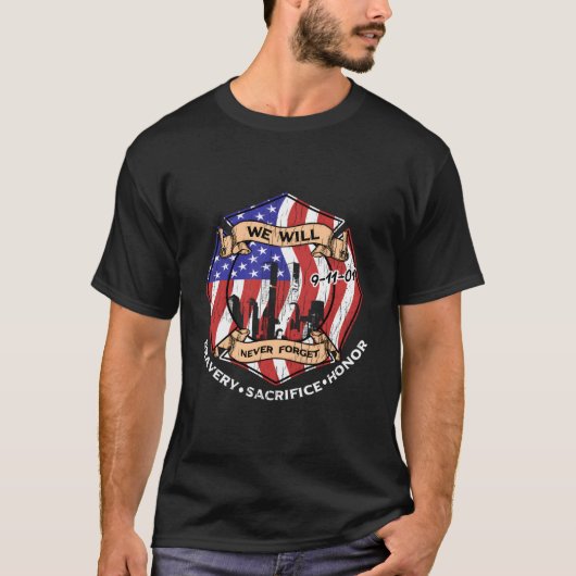 911勇気犠牲名誉 Tシャツ (正面)