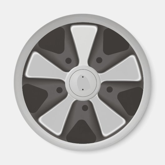 911年クラシックに使用されたスポーツカーレーシングホイール マグネット (正面)