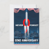 911我々は決して思い出忘れせない9.11.2001 サンキューカード (裏面)