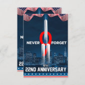 911我々は決して思い出忘れせない9.11.2001 サンキューカード (正面/裏面)