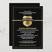 911派遣薄型金ゴールドライン除・売却パーティー請求書 招待状 (正面/裏面)