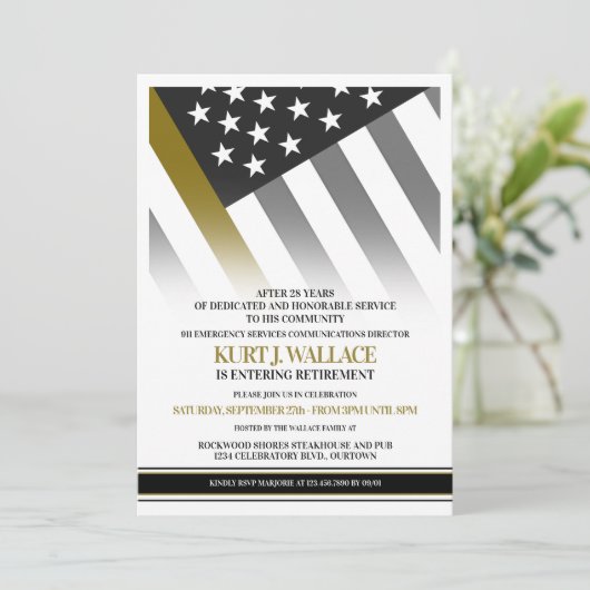 911派遣薄型金ゴールドライン・フラグ除・売却パーティー 招待状 (スタンド正面)