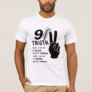 911真実正義のない平和無し Tシャツ