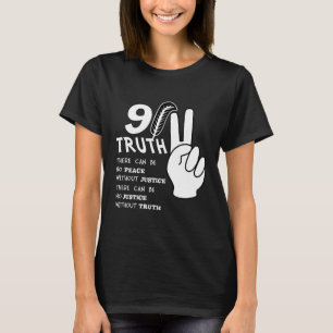 911真実正義のない平和無し Tシャツ