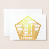 911箔なし忘れあいさつカード 箔カード (封筒付き正面)