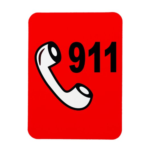 911緊急電話番号の医療資救済料 マグネット (縦)