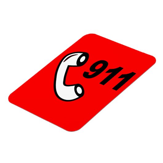 911緊急電話番号の医療資救済料 マグネット (左側)