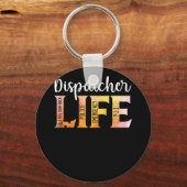 911警察緊急運航管理者の生活金ゴールド キーホルダー (正面)