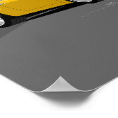 911黄色のクラシック車のポスター – レトロスポーツカー ポスター (角)