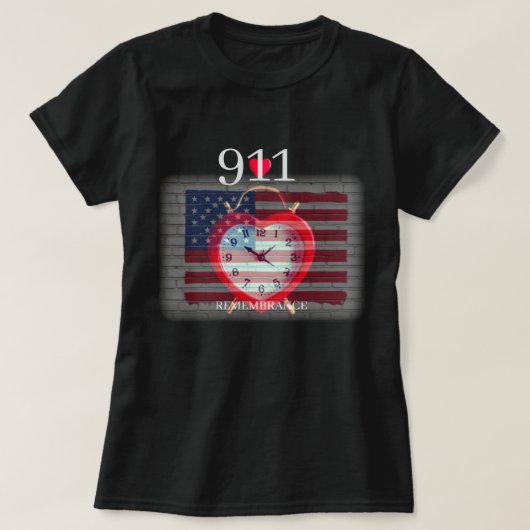 911 慰霊 Tシャツ (デザイン正面)