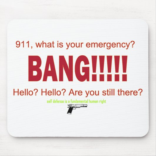 911、緊急事態は? マウスパッド (正面)