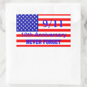 911 10周年愛国的なステッカー 長方形シール (バッグ)