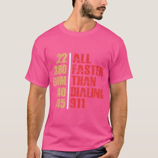 911 2番目の補正の銃の愛をダイヤルするより全ての高速 Tシャツ (正面)