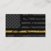 911 Dispatcherシン金ゴールドストライプ線フラグ 名刺 (裏面)