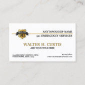 911 Dispatcherシン金ゴールド線フラグ 名刺 (正面)