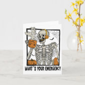 911 DispatcherハロウィーンスケルトンWhat Your Emerge カード (黄色い花)