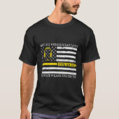 911 Dispatcher妻はヘッドセットシン金ゴールドリンを着用 Tシャツ (正面)