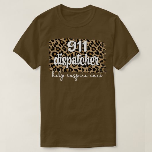 911 Dispatcher薄型イエローライン緊急時操作器 Tシャツ (デザイン正面)