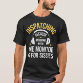 911 Dispatcher - 1台のモニタを使用してS Tシャツ (正面)