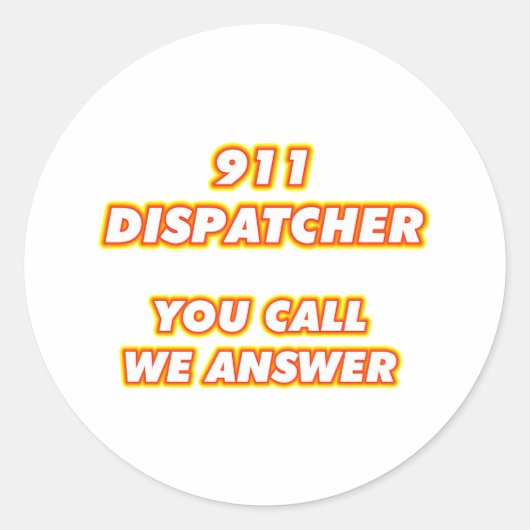 911 dispatcher-1 ラウンドシール (正面)