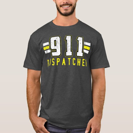 911 Dispatcher Emergency Dispatch Operator Thin Tシャツ (正面)