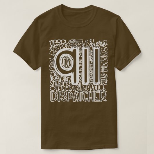 911 Dispatcher Shirt First Responder Shirt 911 Cal Tシャツ (デザイン正面)