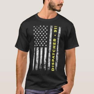 911 Dispatcher Thin Yellow Line Dispatch米国担当 Tシャツ