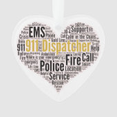 911 Dispatcher Word Cloud オーナメント (正面)