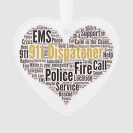 911 Dispatcher Word Cloud オーナメント