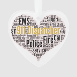 911 Dispatcher Word Cloud オーナメント