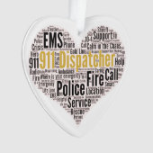 911 Dispatcher Word Cloud オーナメント (正面)