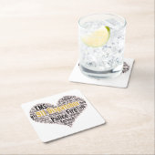 911 Dispatcher Word Cloud スクエアペーパーコースター (インサイチュ)