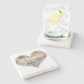 911 Dispatcher Word Cloud ストーンコースター (横)